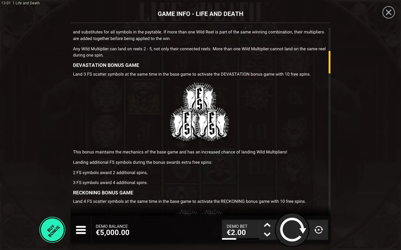 Game rules, page 2 — Life and Death