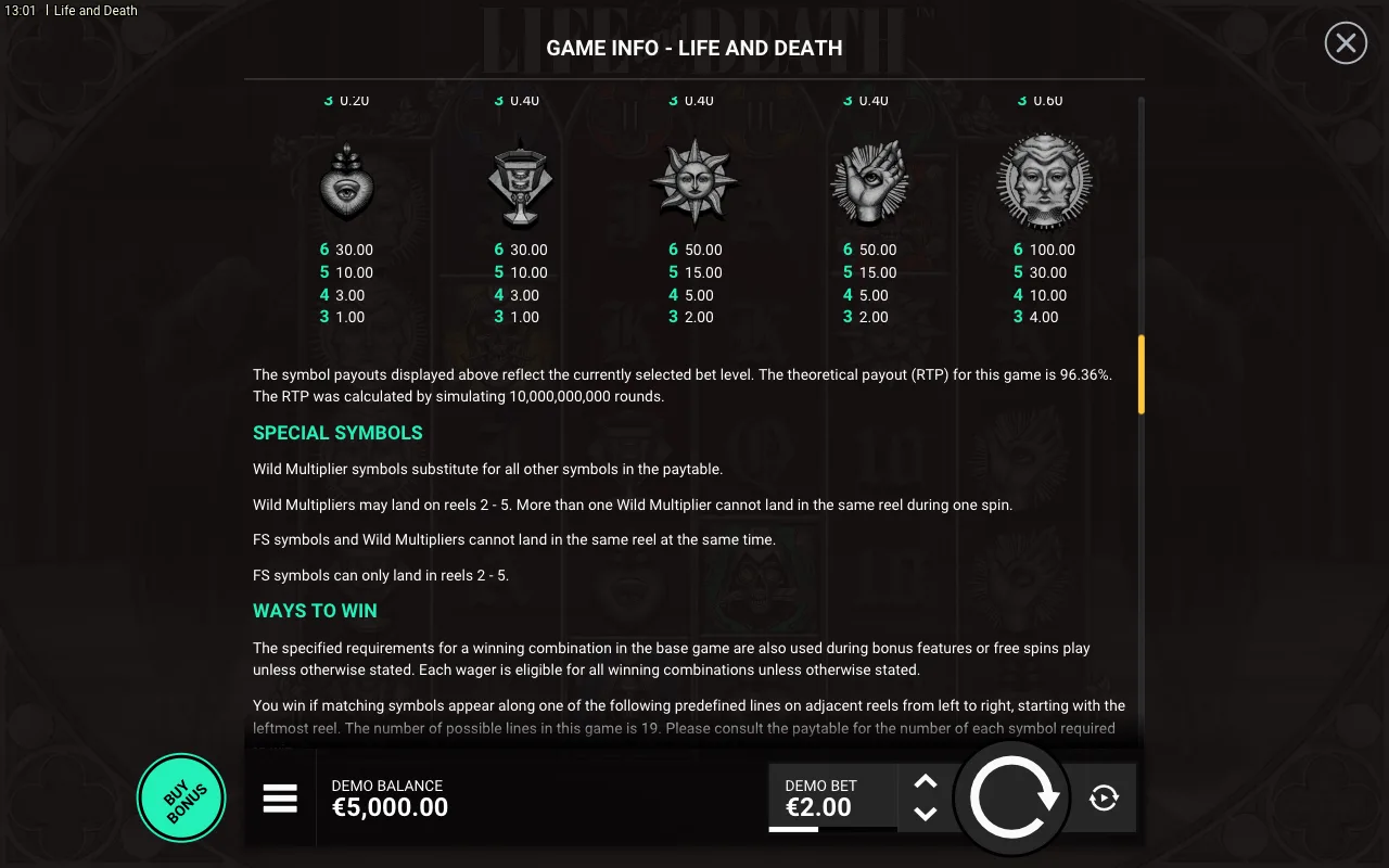 Game rules, page 4 — Life and Death
