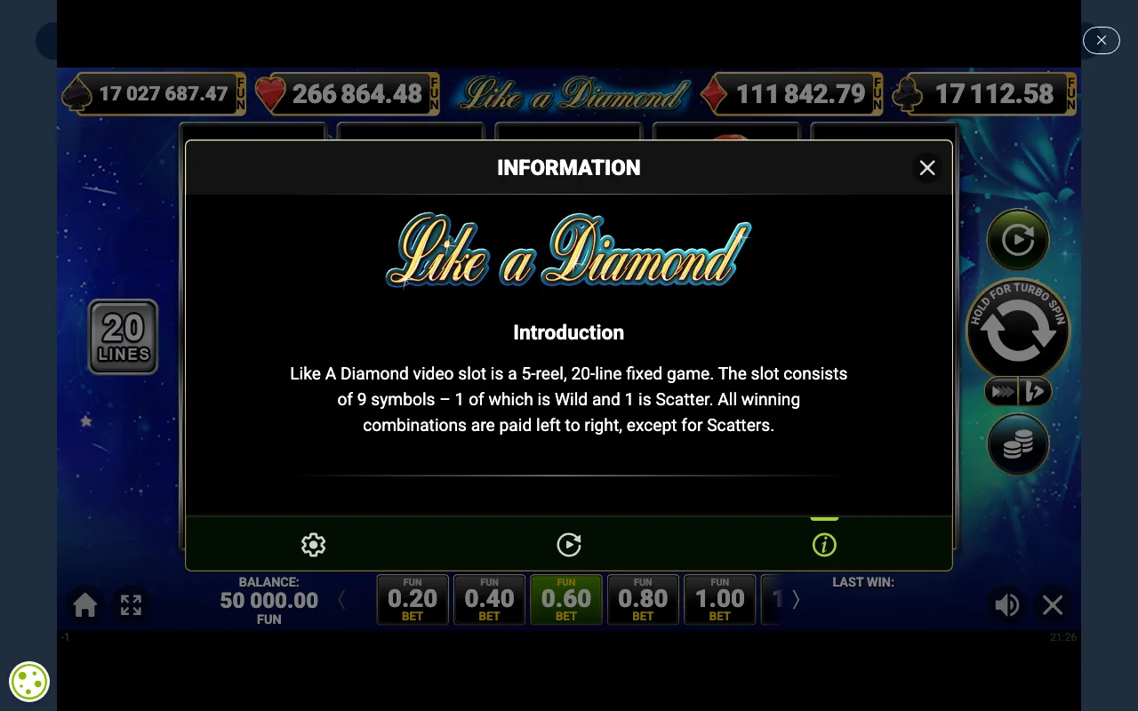 Game rules, page 1 — Like a Diamond