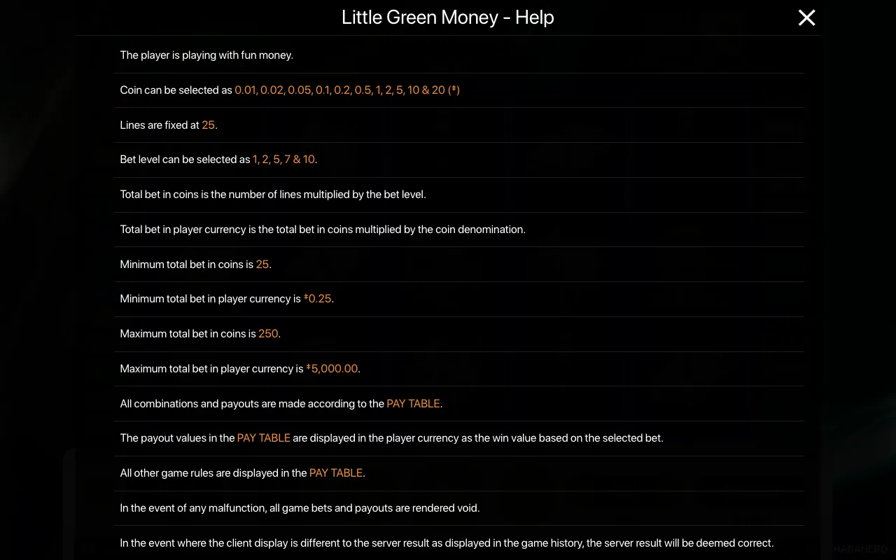 Règles du jeu, page 1 — Little Green Money
