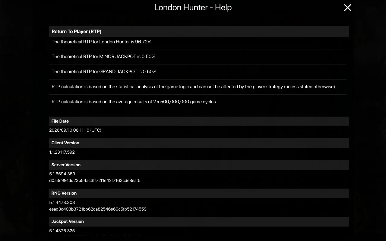 Game rules, page 2 — London Hunter