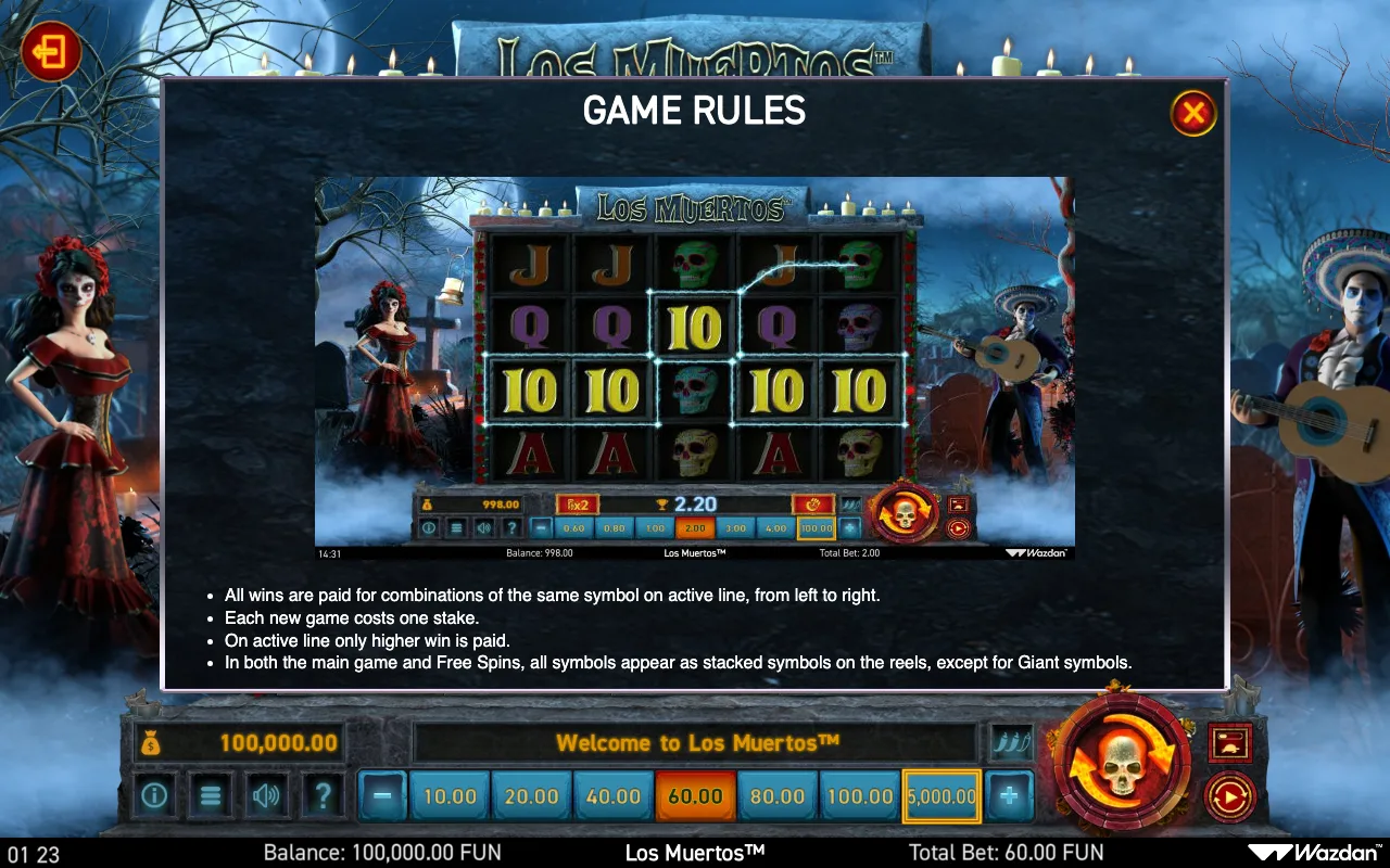 Game rules, page 2 — Los Muertos