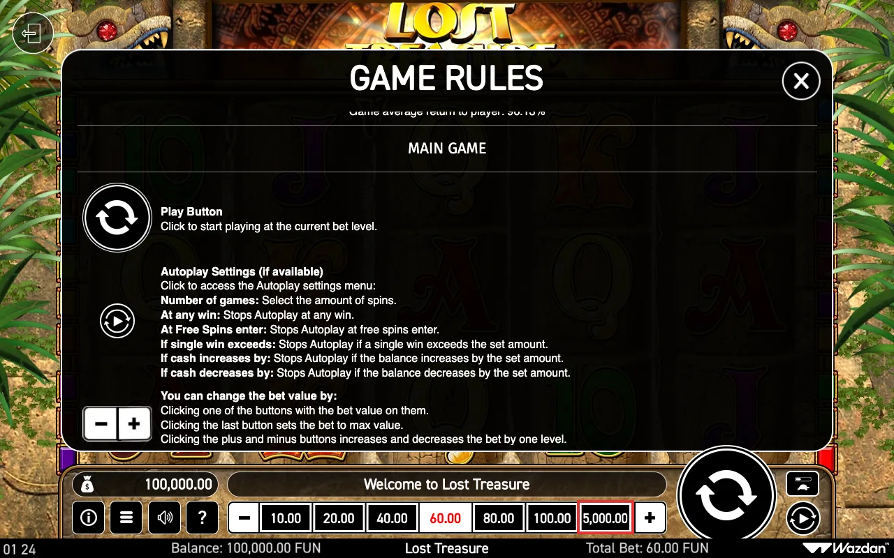 Game rules, page 5 — Lost Treasure