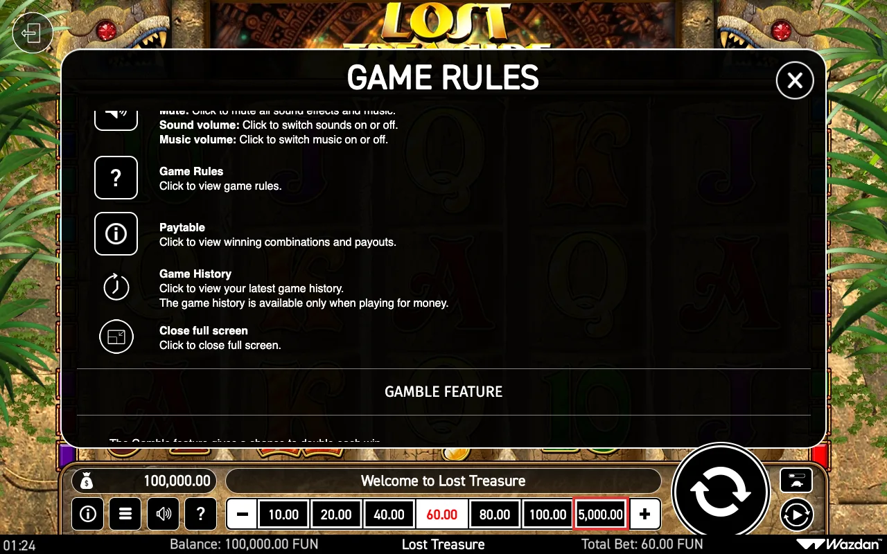 Game rules, page 6 — Lost Treasure