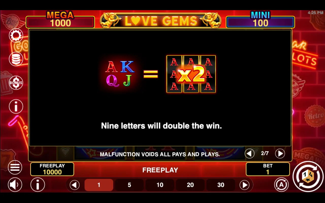 Game rules, page 2 — Love Gems Hold And Win