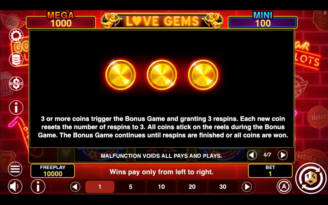 Game rules, page 4 — Love Gems Hold And Win