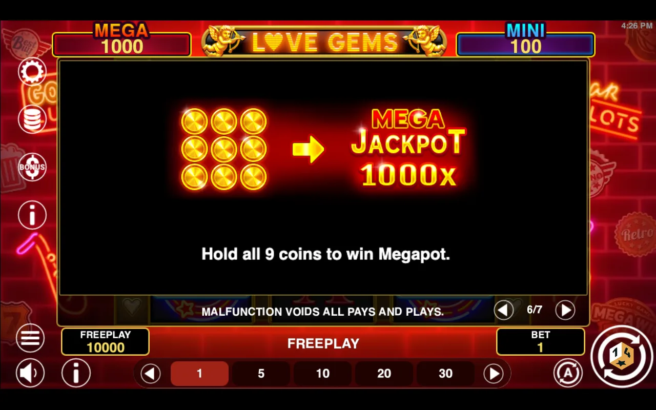Game rules, page 6 — Love Gems Hold And Win