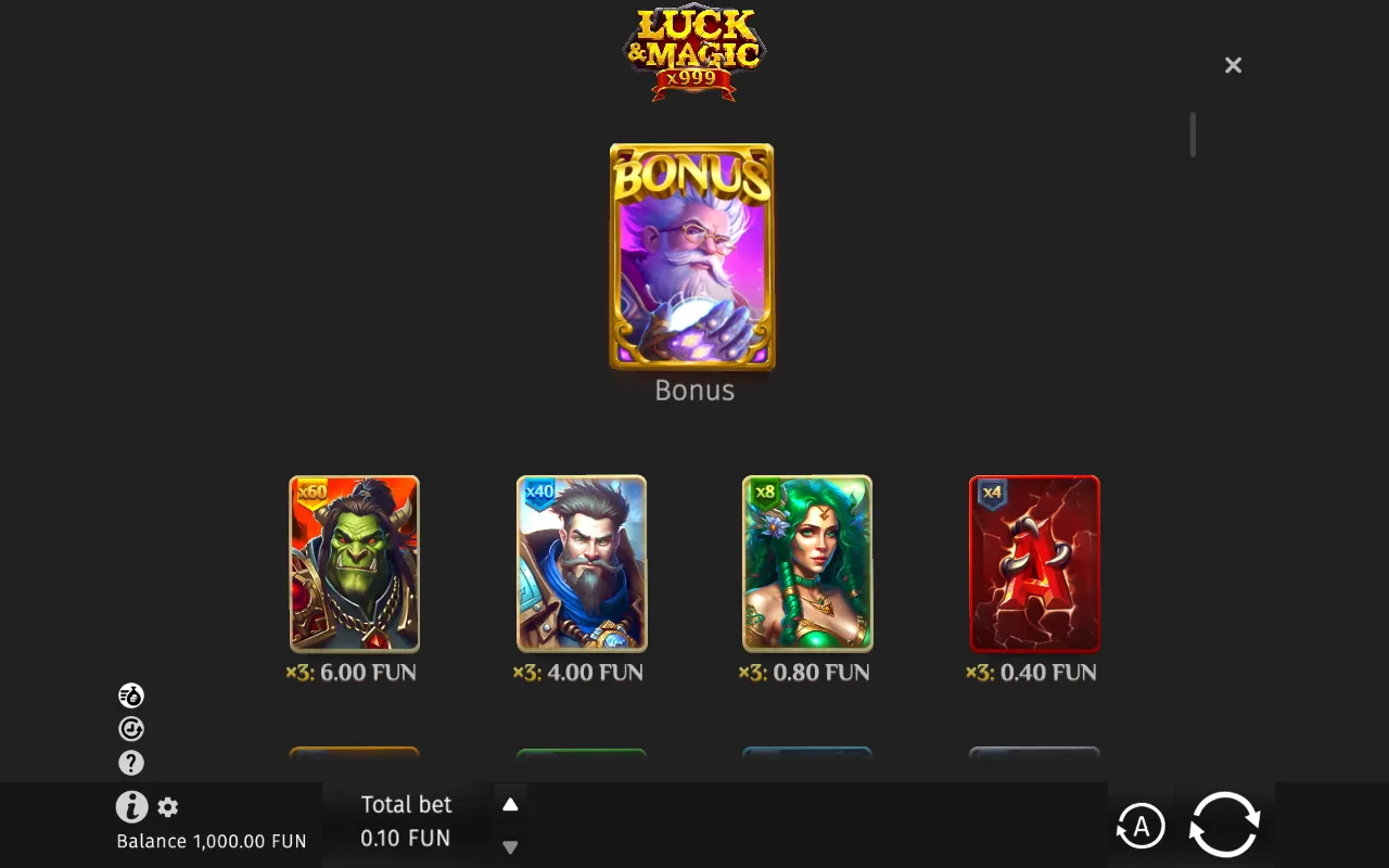 Game rules, page 1 — Luck & Magic