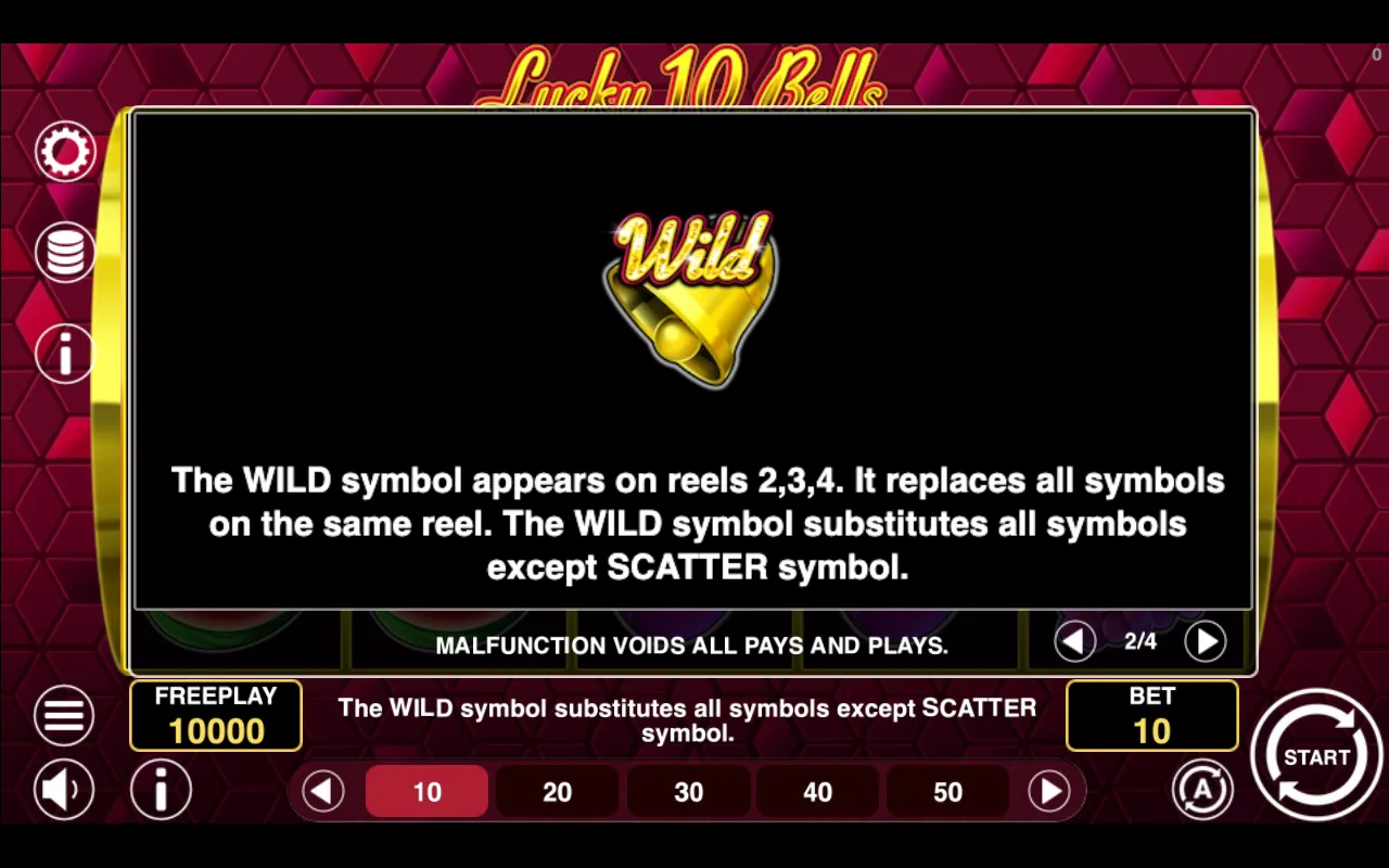 Game rules, page 2 — Lucky 10 Bells