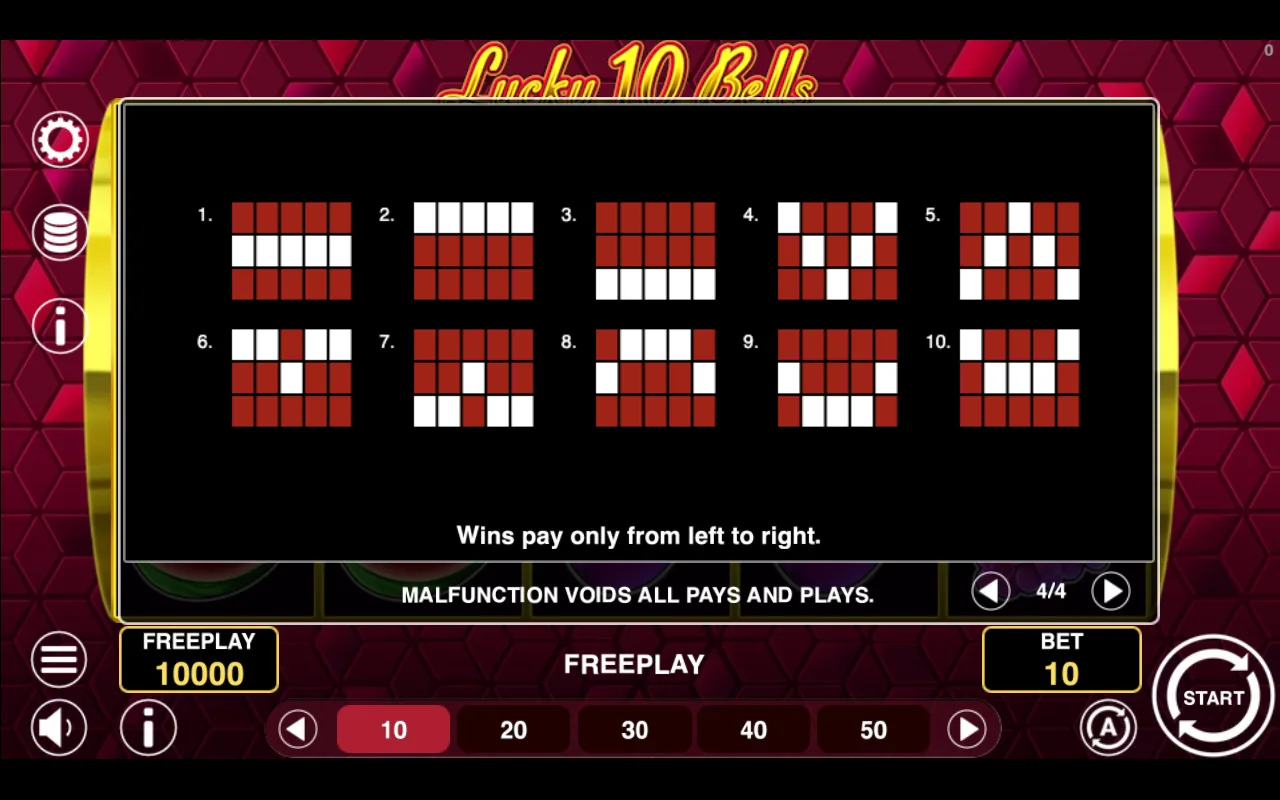 Game rules, page 4 — Lucky 10 Bells