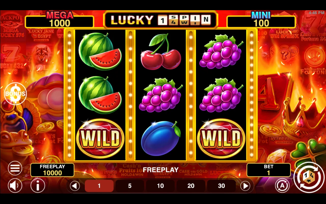 The base game — Lucky 1spin4win Hold And Win