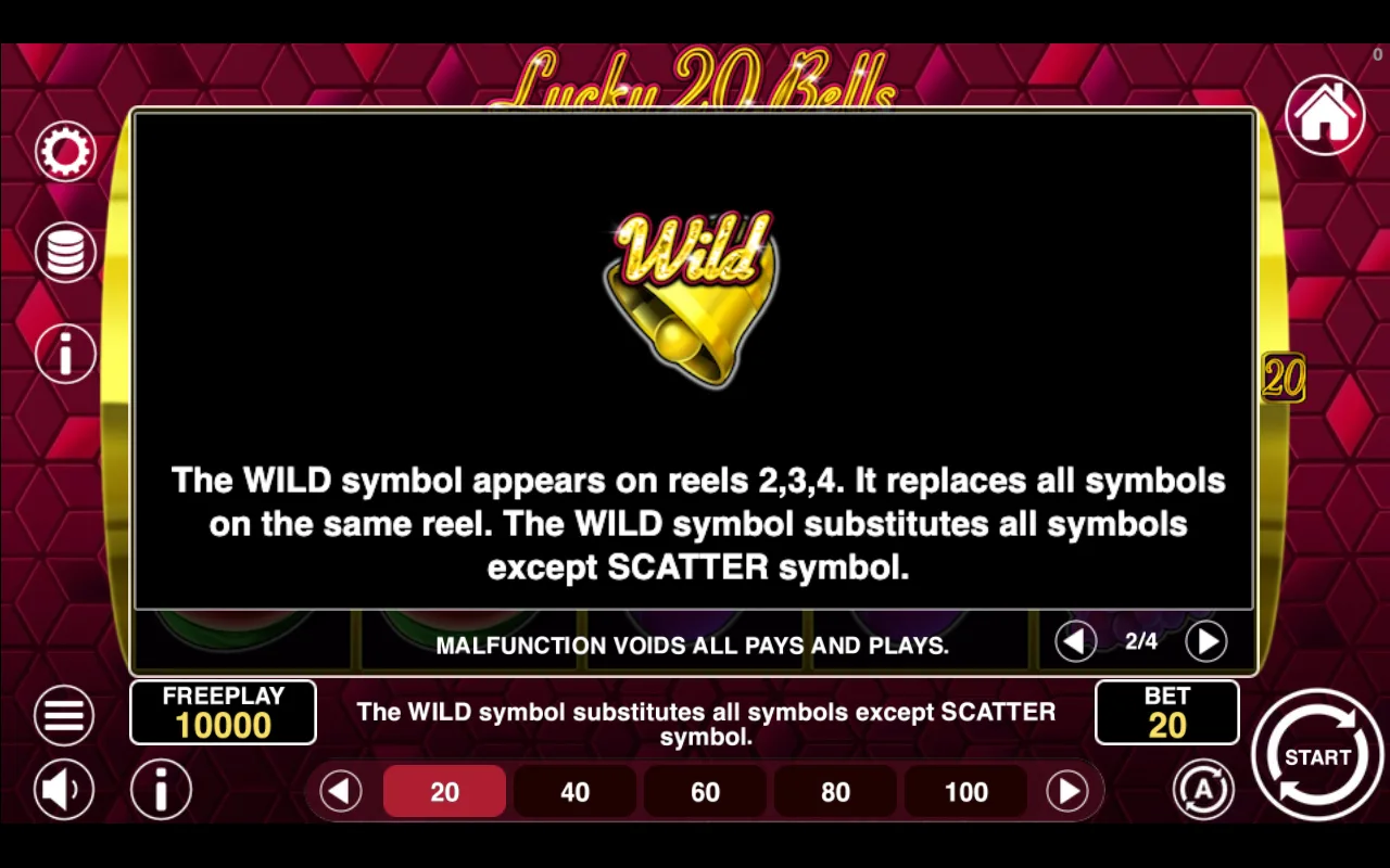 Game rules, page 2 — Lucky 20 Bells