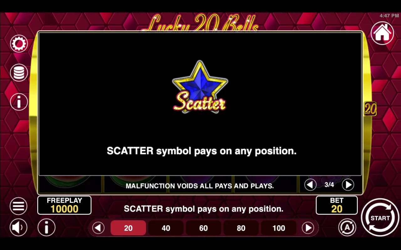 Game rules, page 3 — Lucky 20 Bells