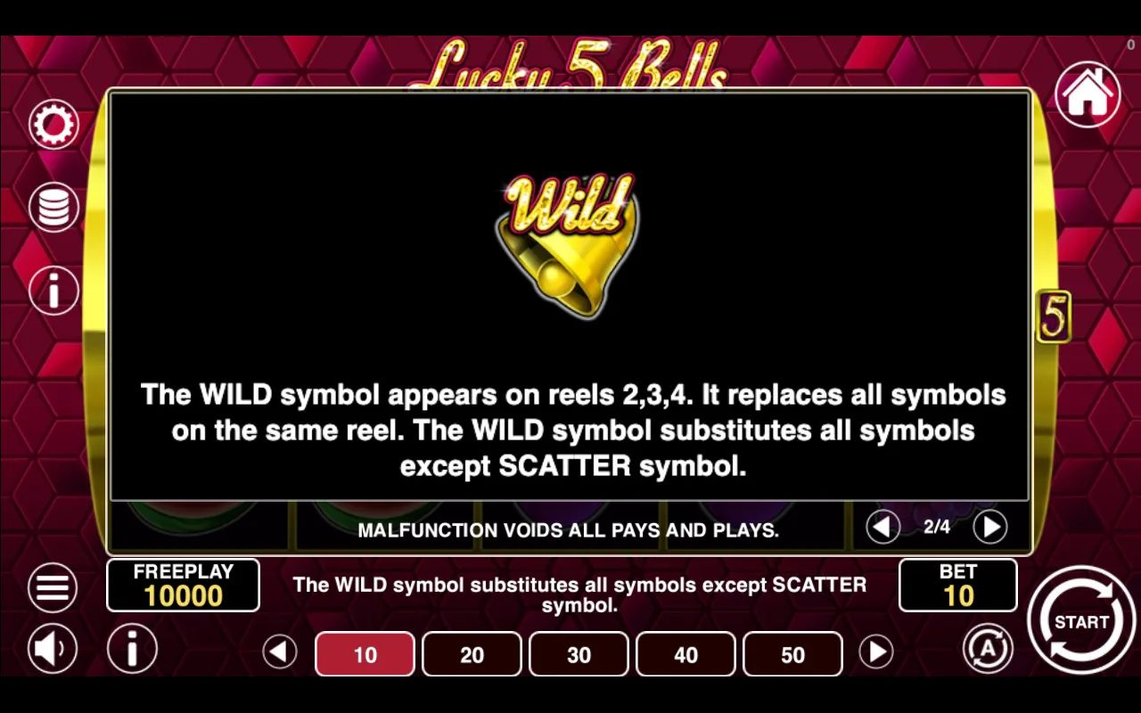 Game rules, page 2 — Lucky 5 Bells