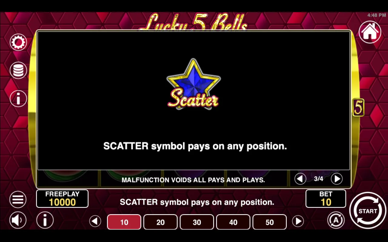 Game rules, page 3 — Lucky 5 Bells