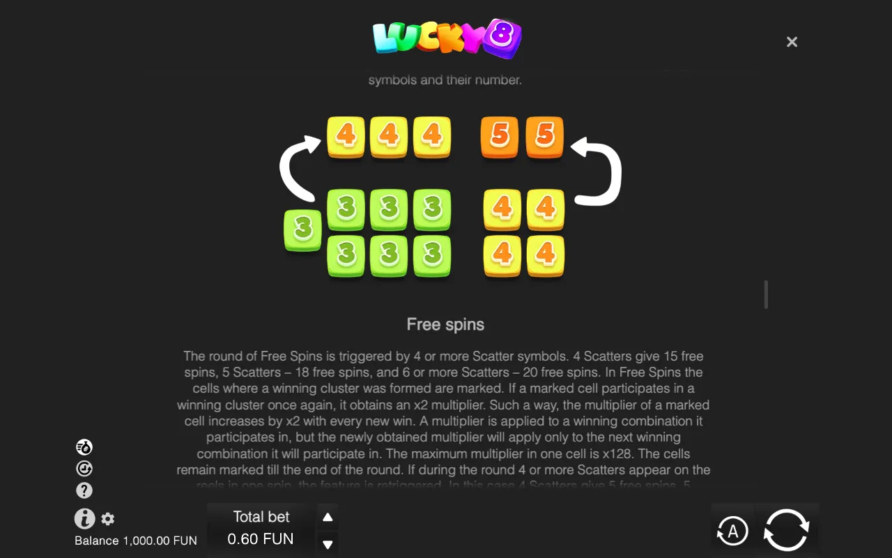 Game rules, page 4 — Lucky 8 Merge Up