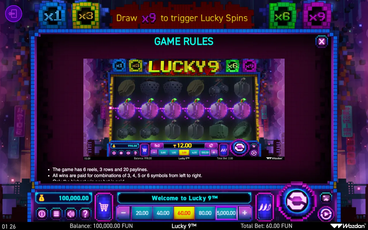 Game rules, page 6 — Lucky 9