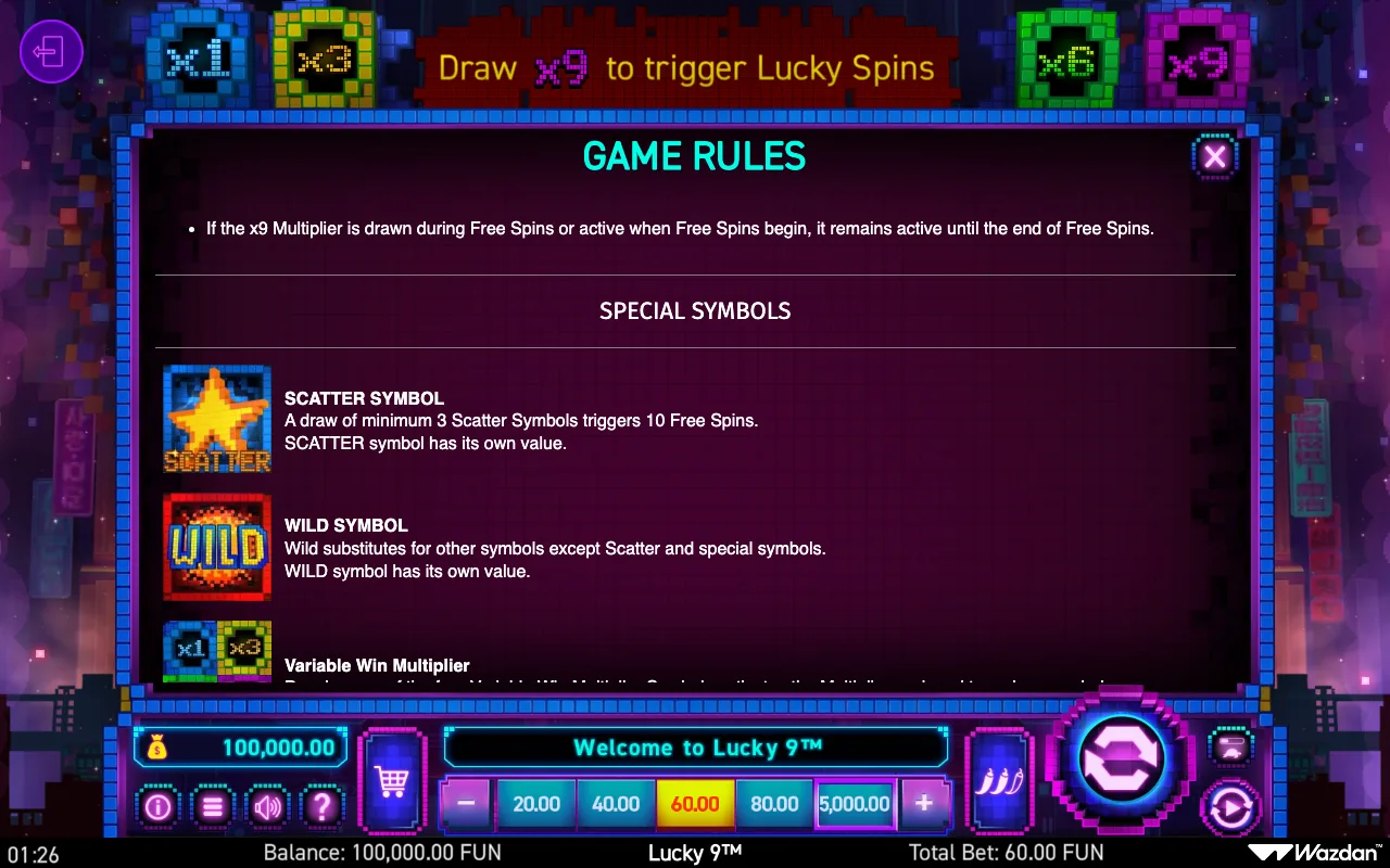 Game rules, page 7 — Lucky 9
