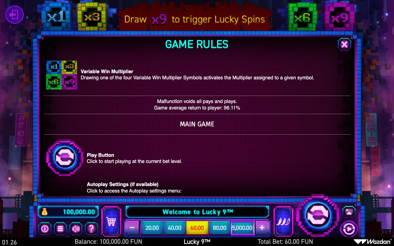 Game rules, page 8 — Lucky 9
