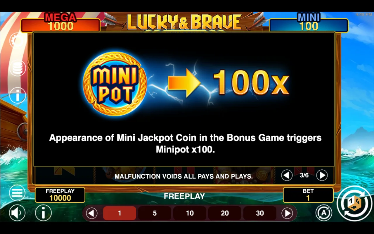 Game rules, page 3 — Lucky And Brave Win Spins