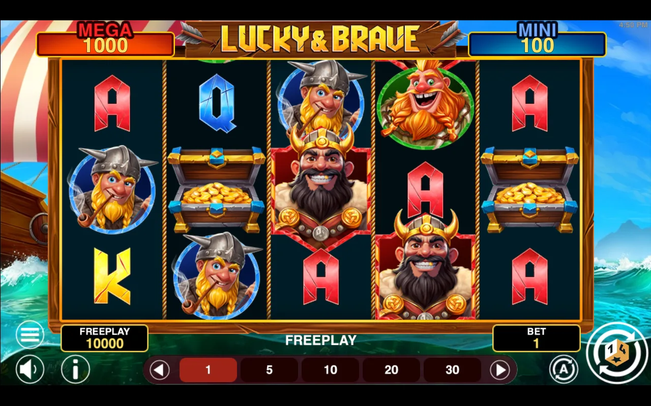 The base game — Lucky Brave Hold And Win