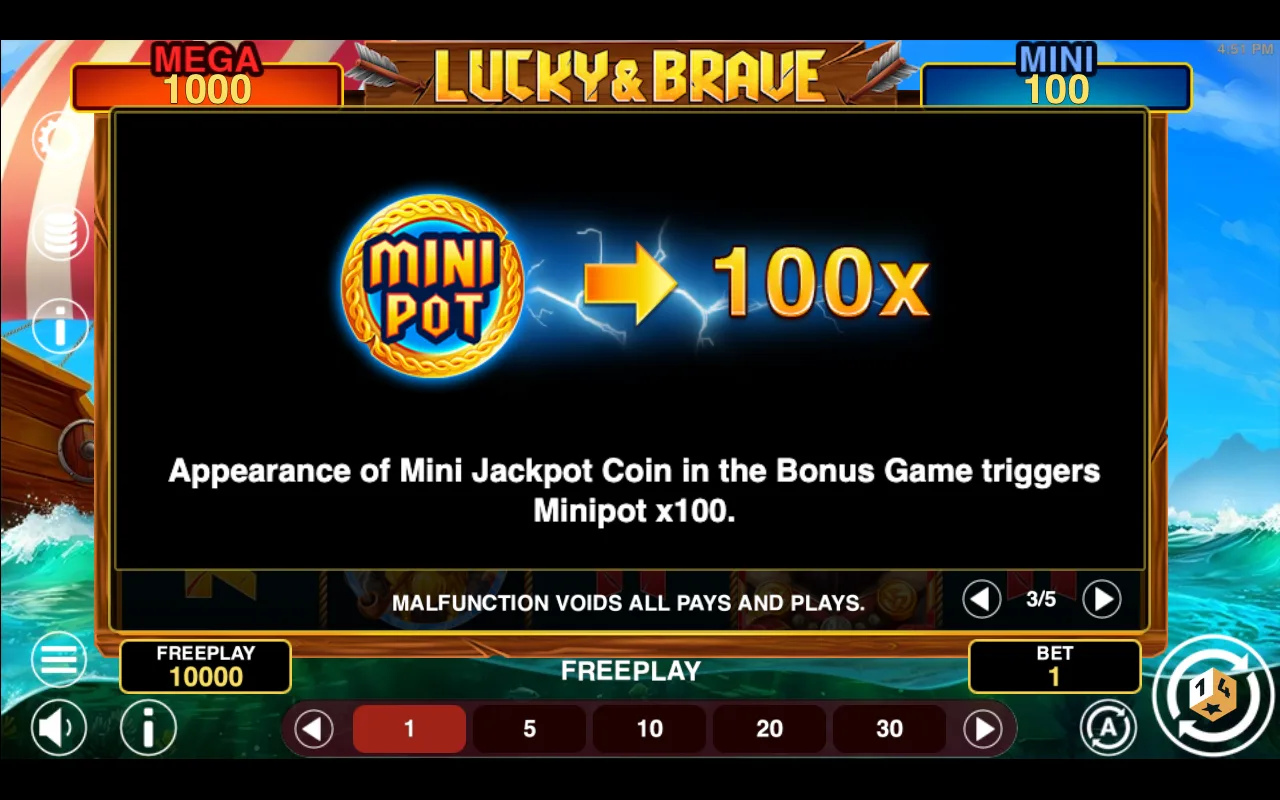 Game rules, page 3 — Lucky Brave Hold And Win