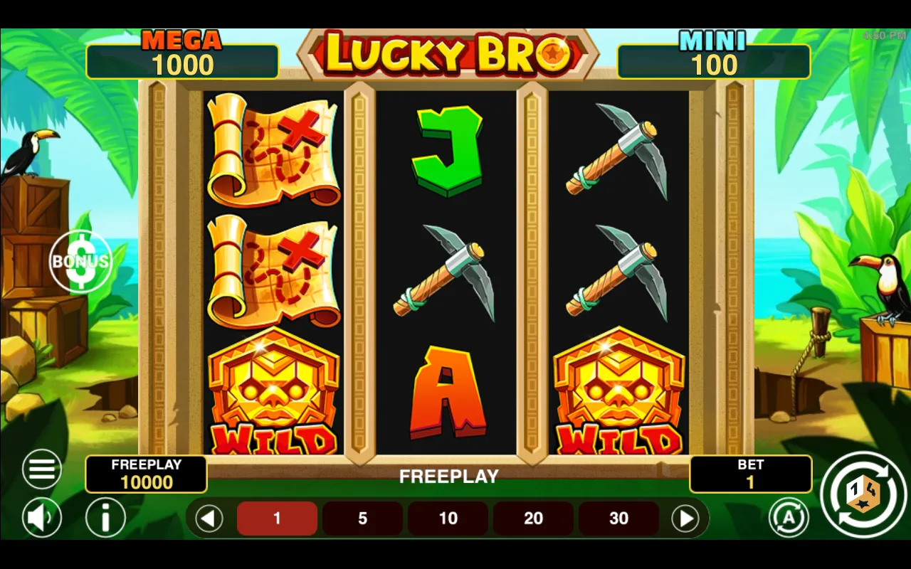The base game — Lucky Bro Hold And Win