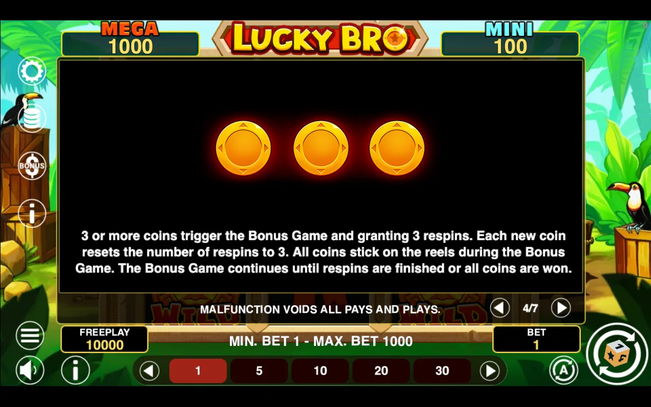 Game rules, page 4 — Lucky Bro Hold And Win