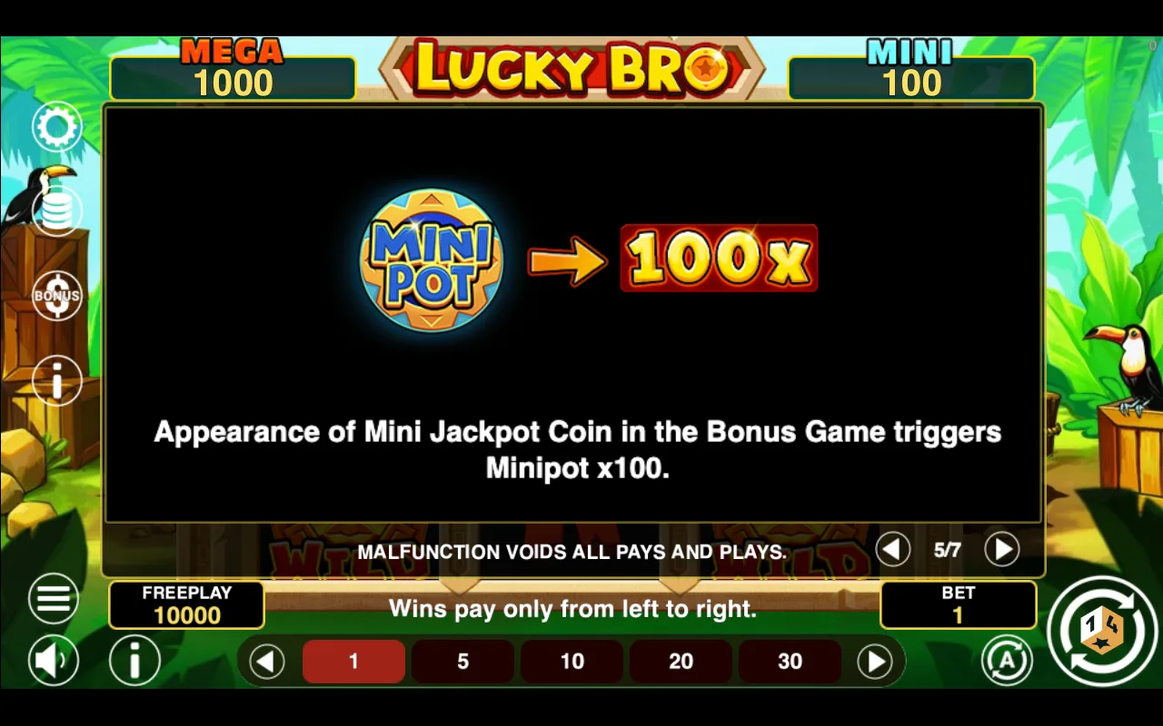 Game rules, page 5 — Lucky Bro Hold And Win