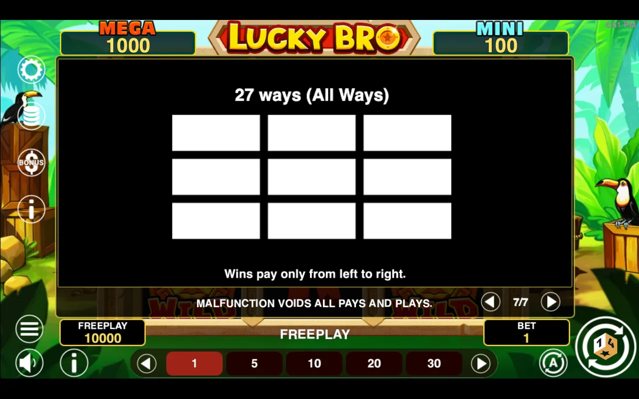 Game rules, page 7 — Lucky Bro Hold And Win