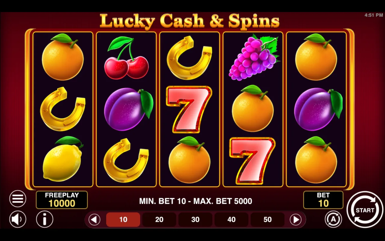 The base game — Lucky Cash And Spins