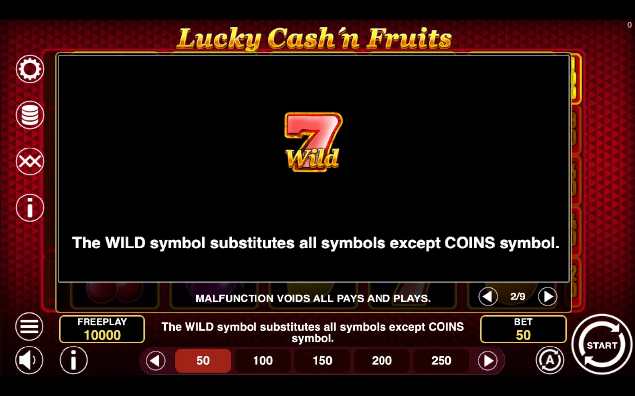 Game rules, page 2 — Lucky Cashn Fruits