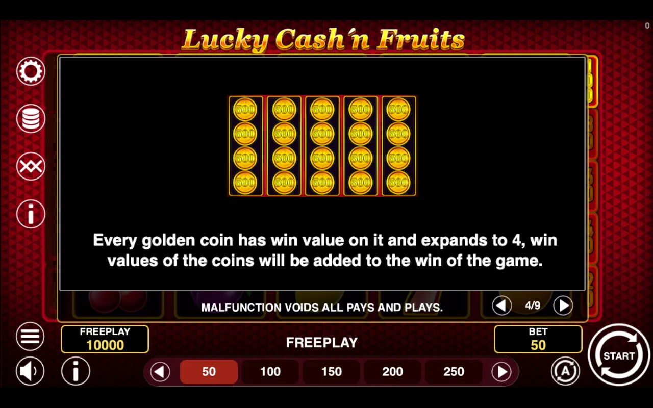 Game rules, page 4 — Lucky Cashn Fruits