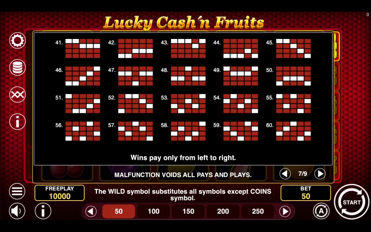 Game rules, page 7 — Lucky Cashn Fruits