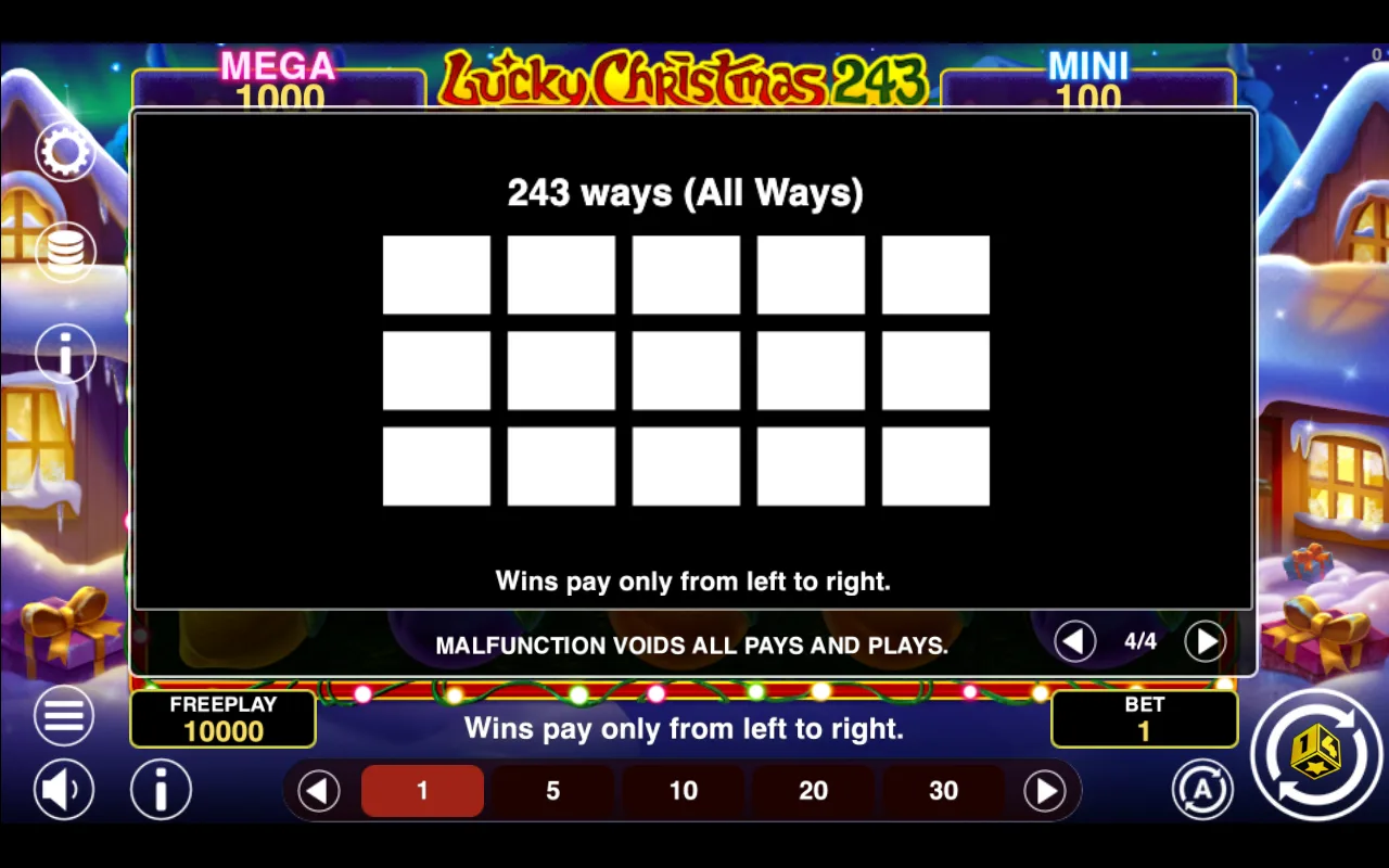 Game rules, page 3 — Lucky Christmas 243