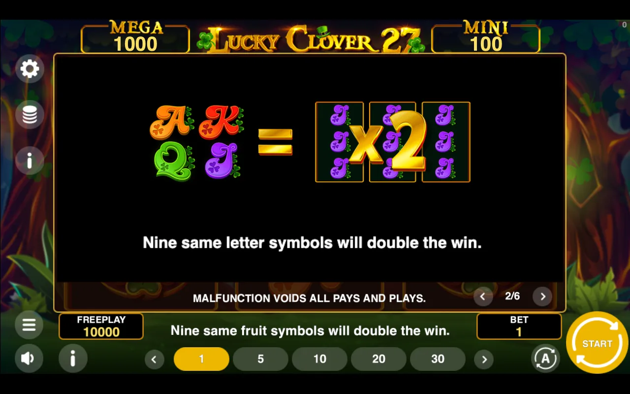Game rules, page 2 — Lucky Clover 27