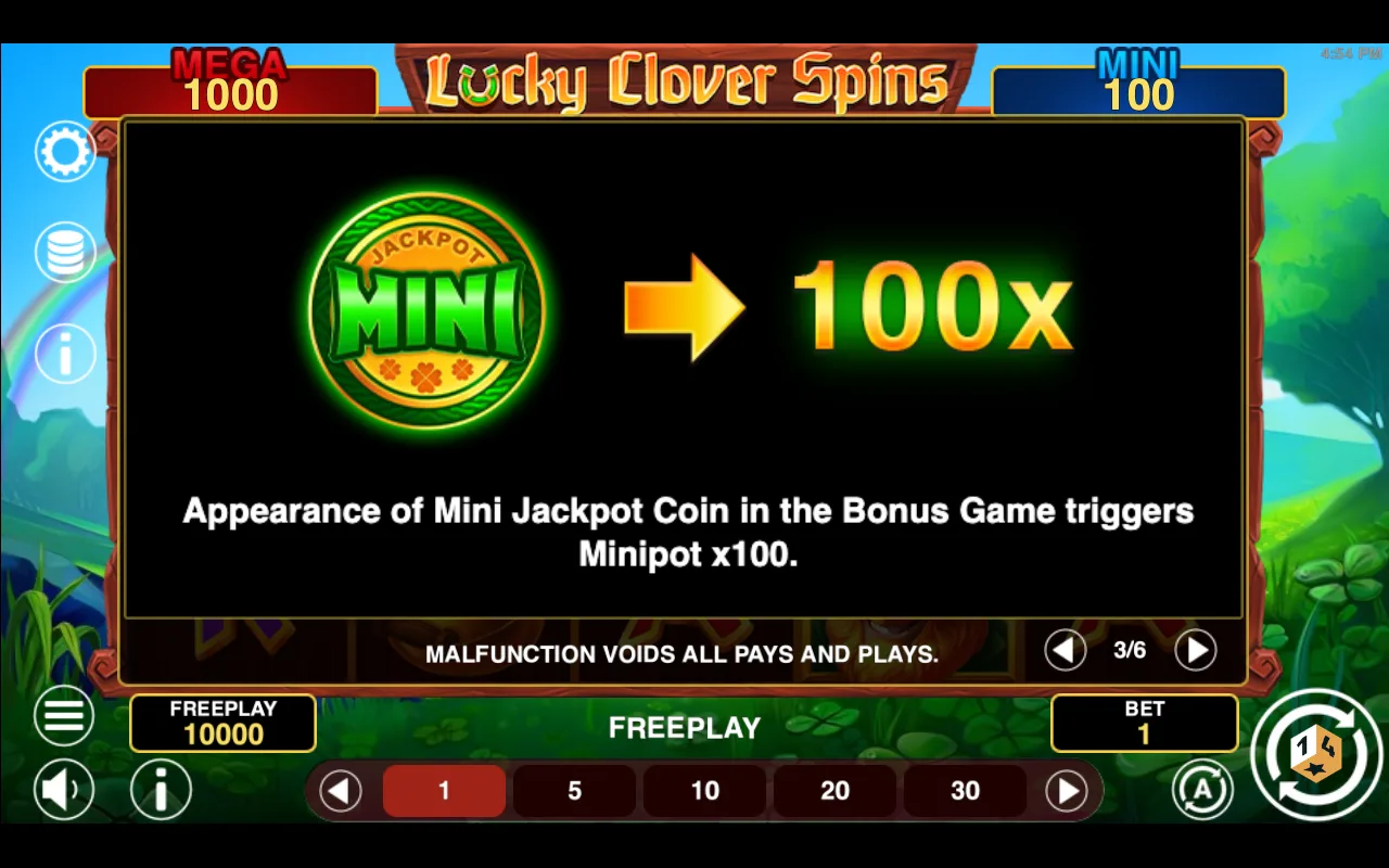 Game rules, page 3 — Lucky Clover Spins