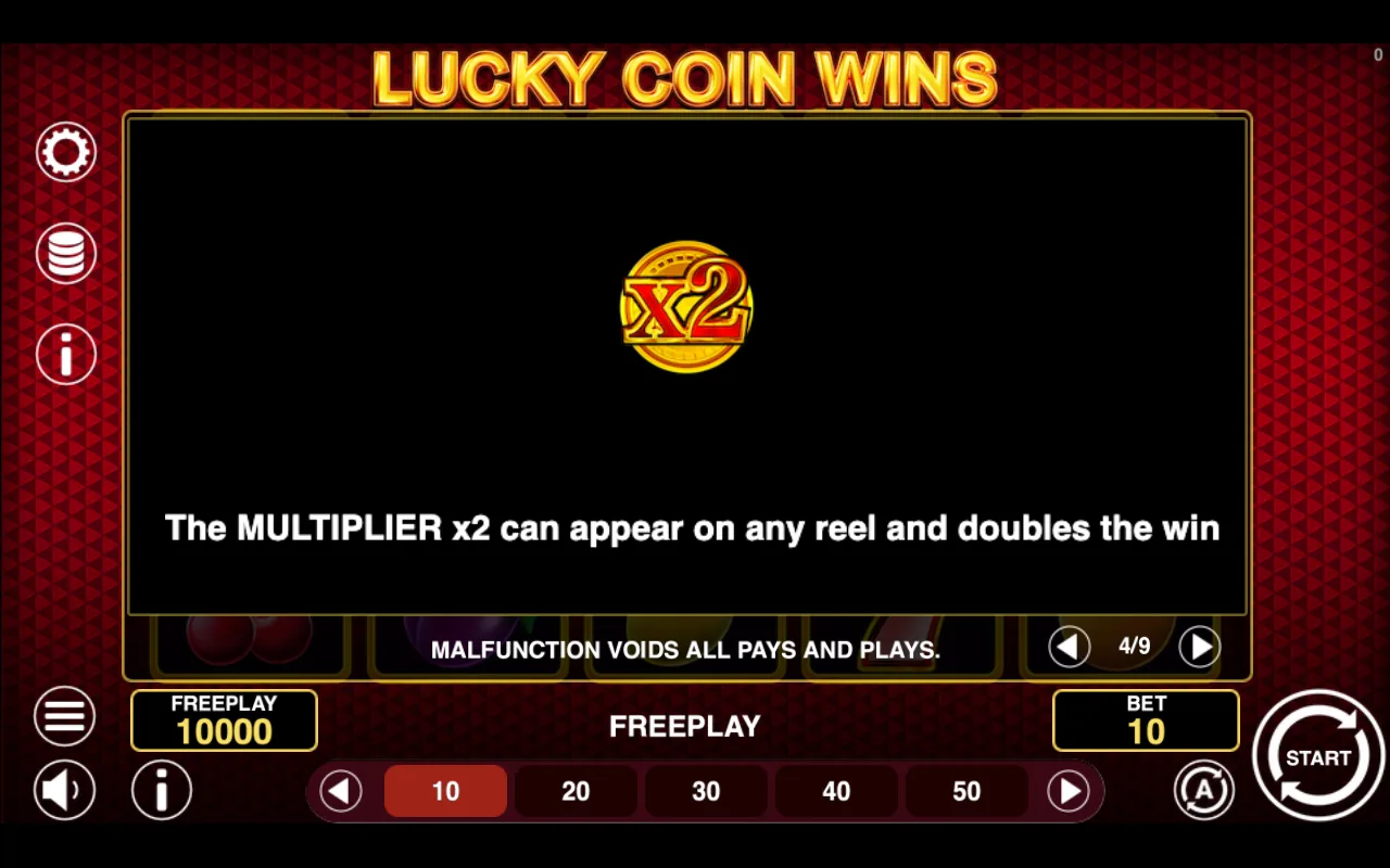 Game rules, page 4 — Lucky Coin Wins