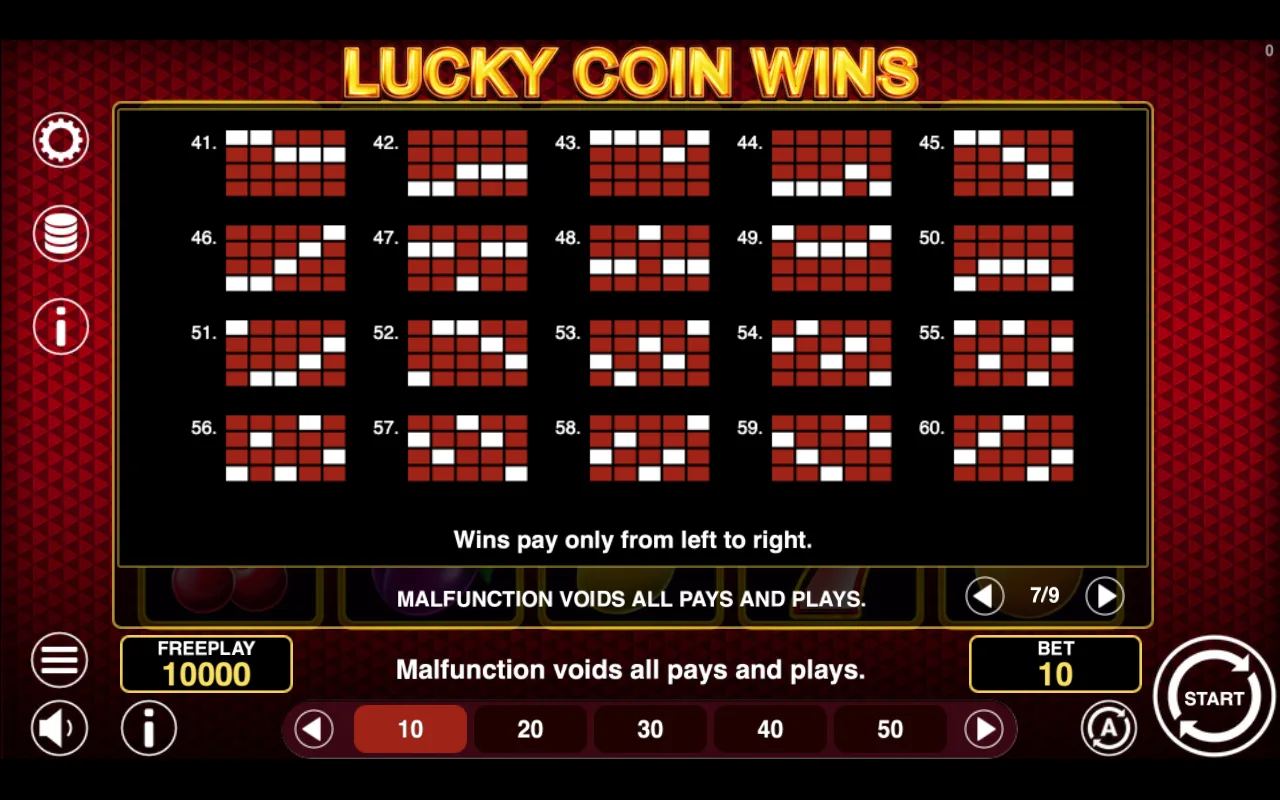 Game rules, page 7 — Lucky Coin Wins
