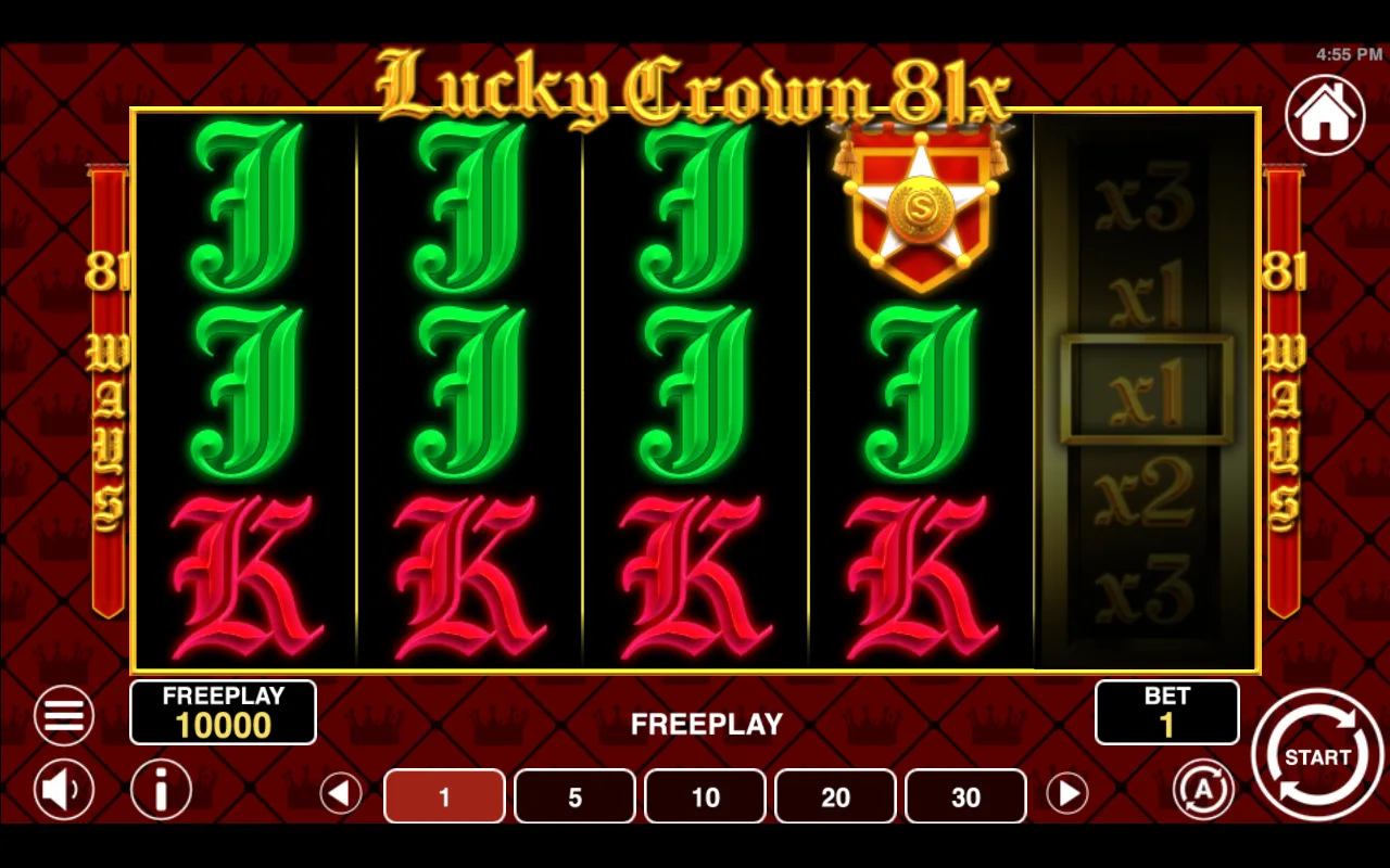 The base game — Lucky Crown 81x