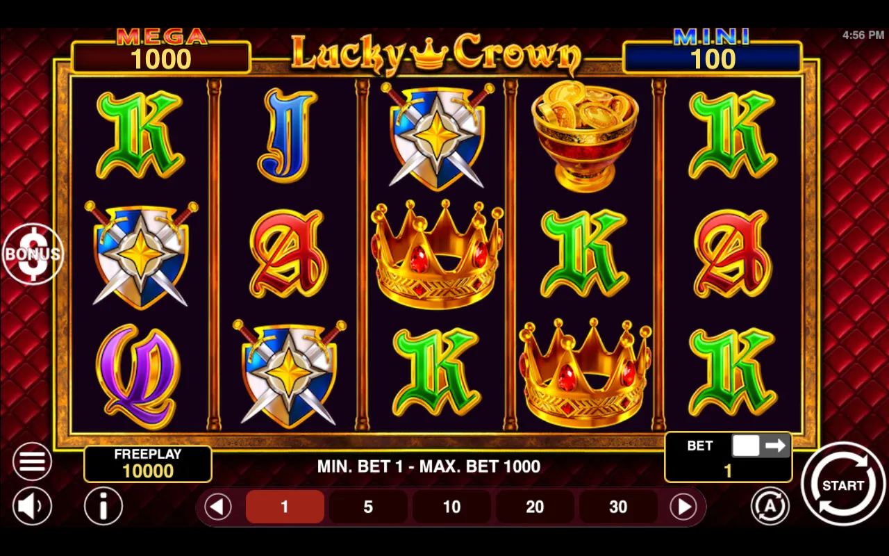 The base game — Lucky Crown Hold And Win
