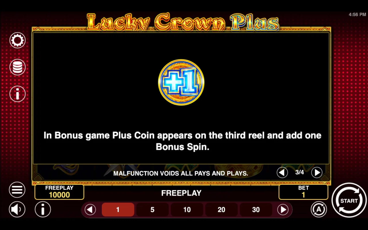 Game rules, page 3 — Lucky Crown Plus