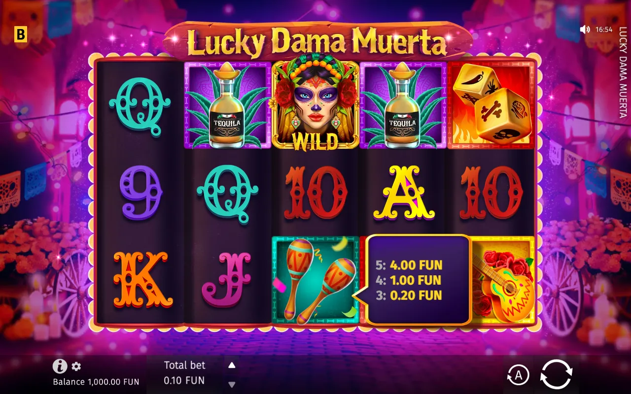 The base game — Lucky Dama Muerta