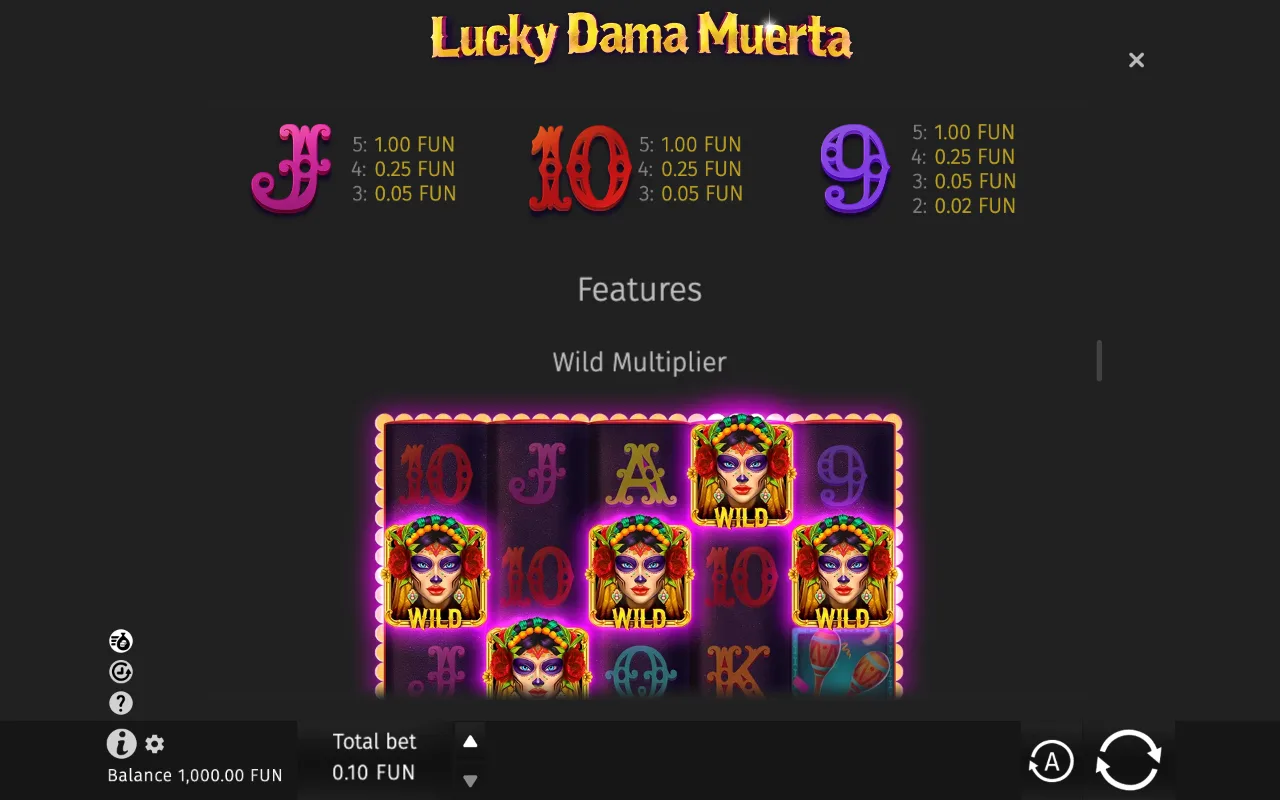 Game rules, page 3 — Lucky Dama Muerta
