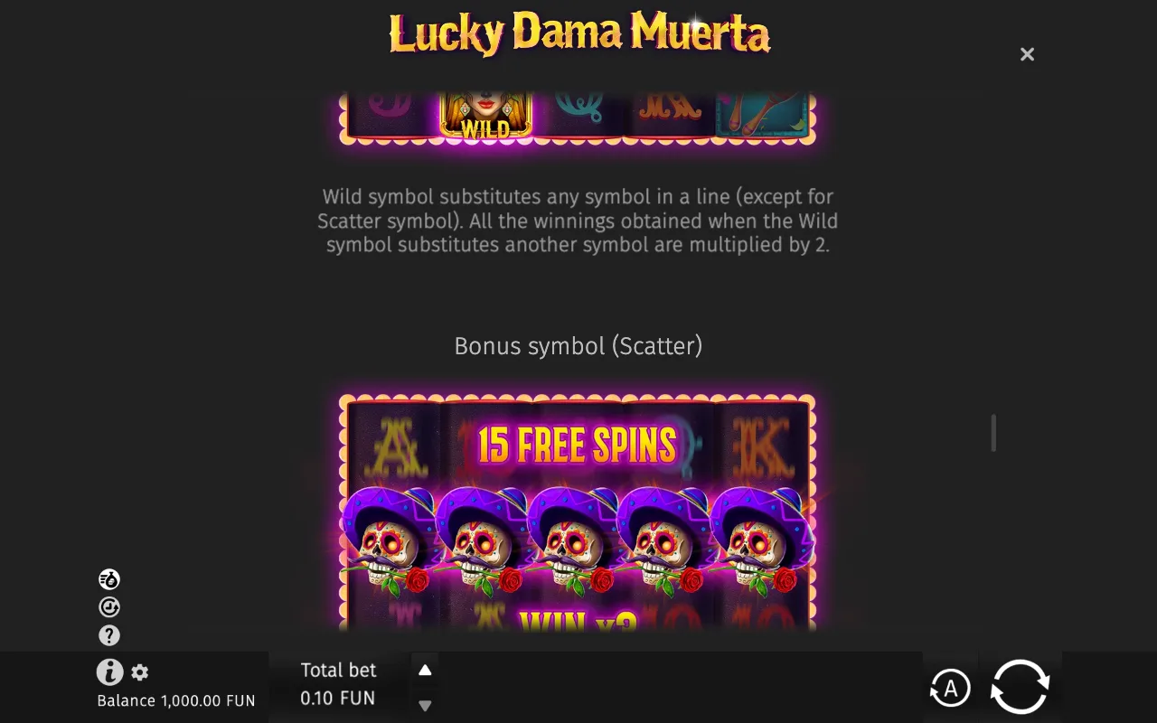Game rules, page 4 — Lucky Dama Muerta