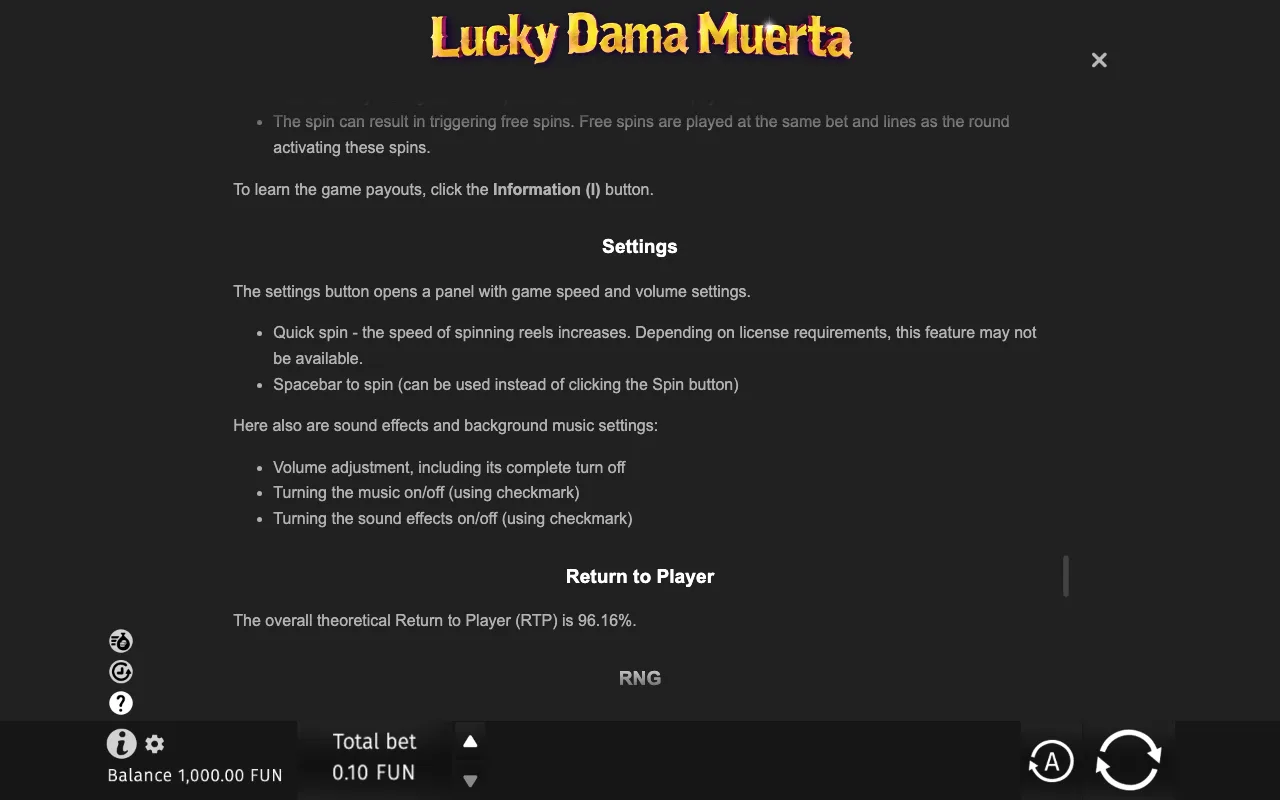 Game rules, page 9 — Lucky Dama Muerta