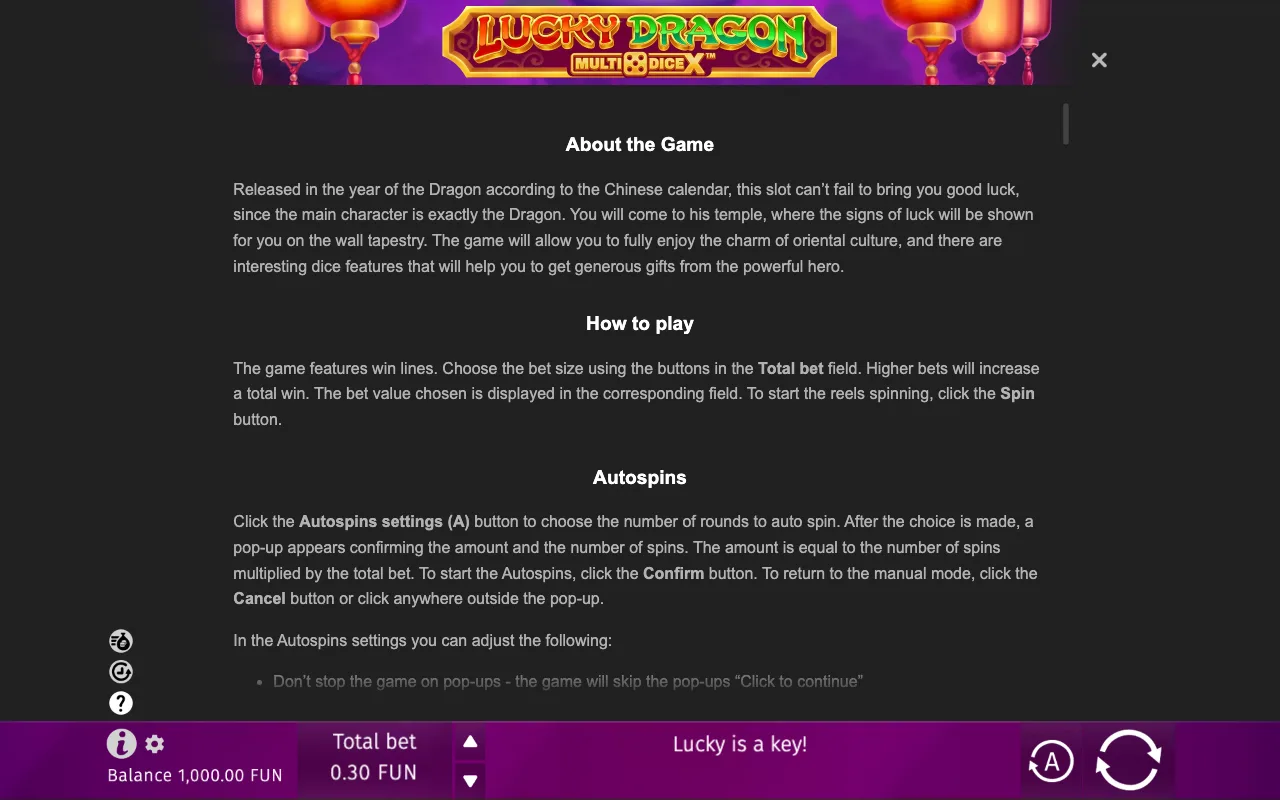 Game rules, page 6 — Lucky Dragon MultiDice X