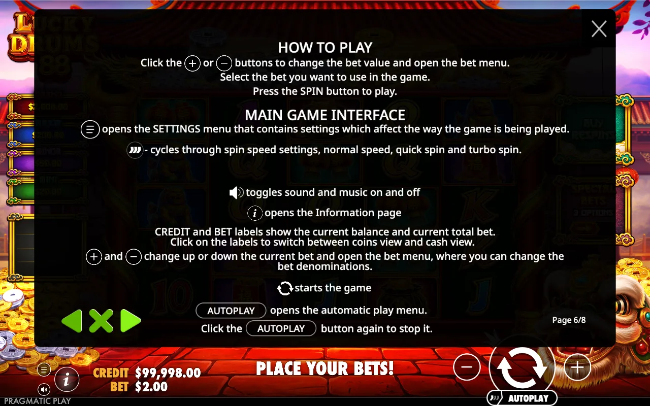 How to play — Lucky Drums 88