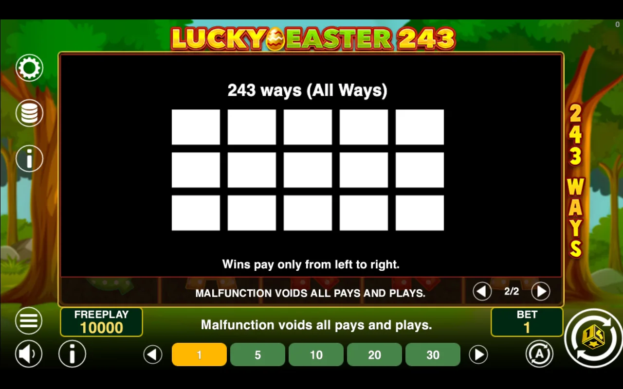 Game rules, page 2 — Lucky Easter 243