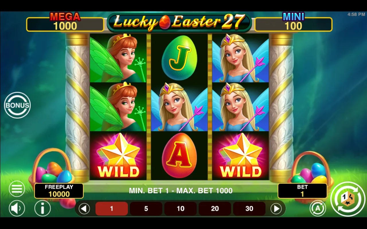 The base game — Lucky Easter 27 Hold And Win